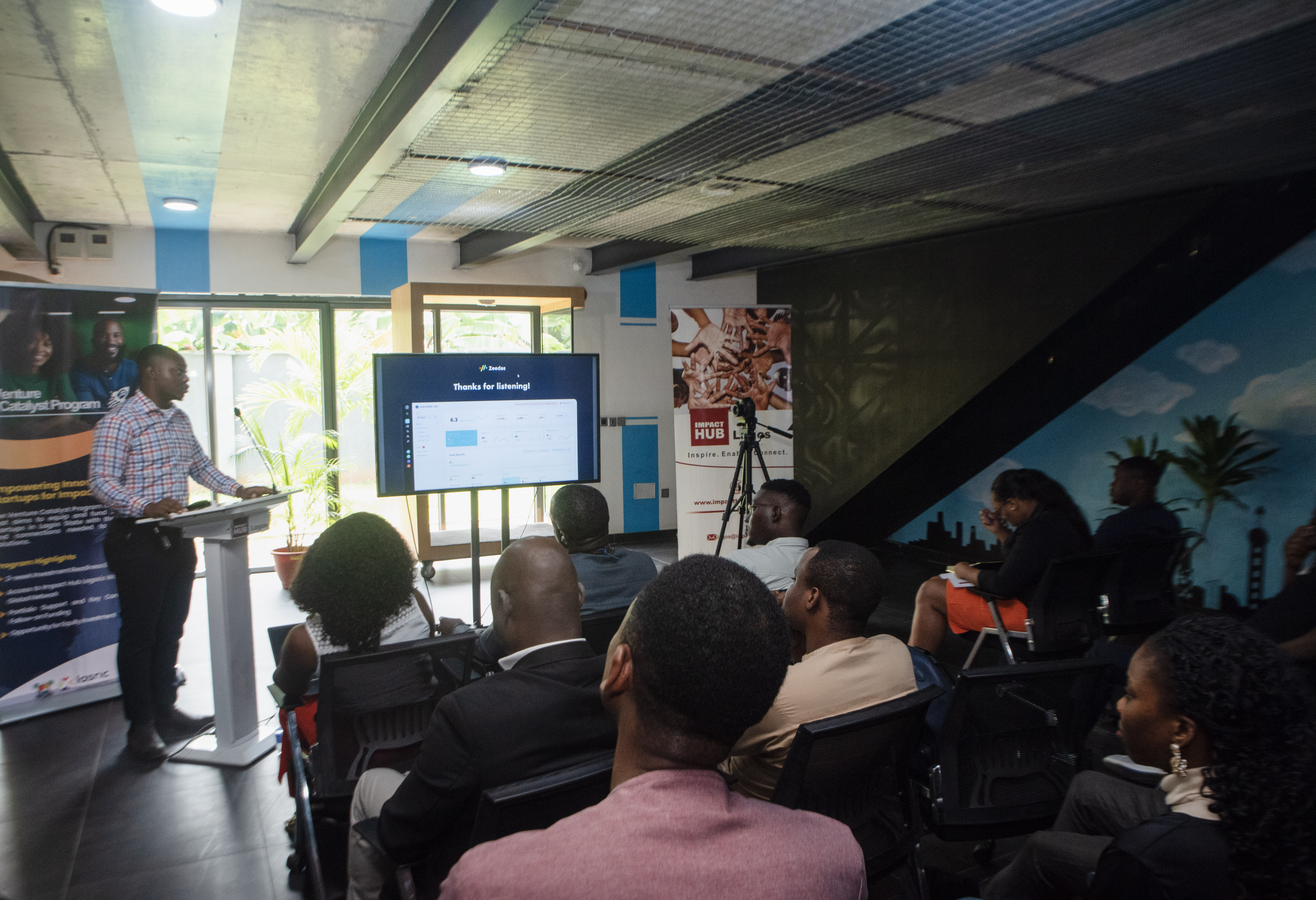 Impact Hub Lagos startup founders presenting